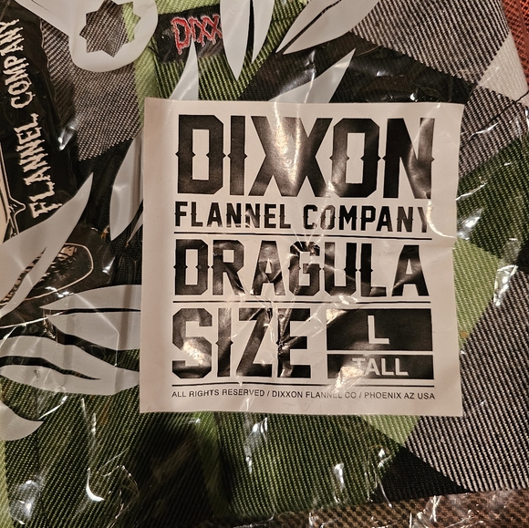 Dixxon Dragula flannel LT Large Tall new in bag - Picture 2 of 4